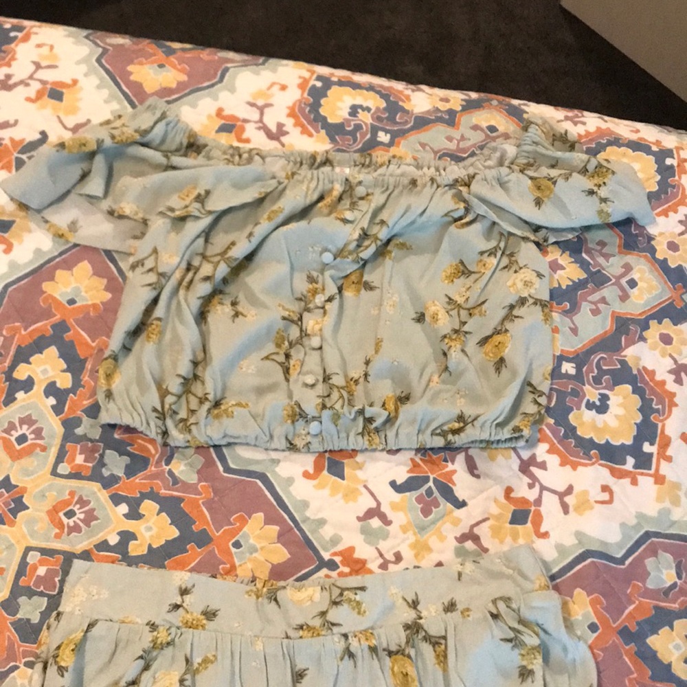 Crop and matching maxi skirt